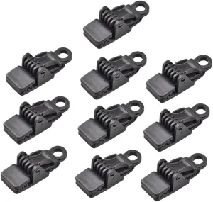 Waterproof Tarp Tent Clips 10 Pack Outdoor Tent Clamp Windproof Fixing Clips