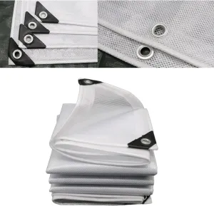 Waterproof Tarp Tent Cover Large Tarp for Under Tent Multi Purpose Protective Cover Durable Waterproof Weather Proof Rip and Tear Resistant 4.92ft x 6.56ft White