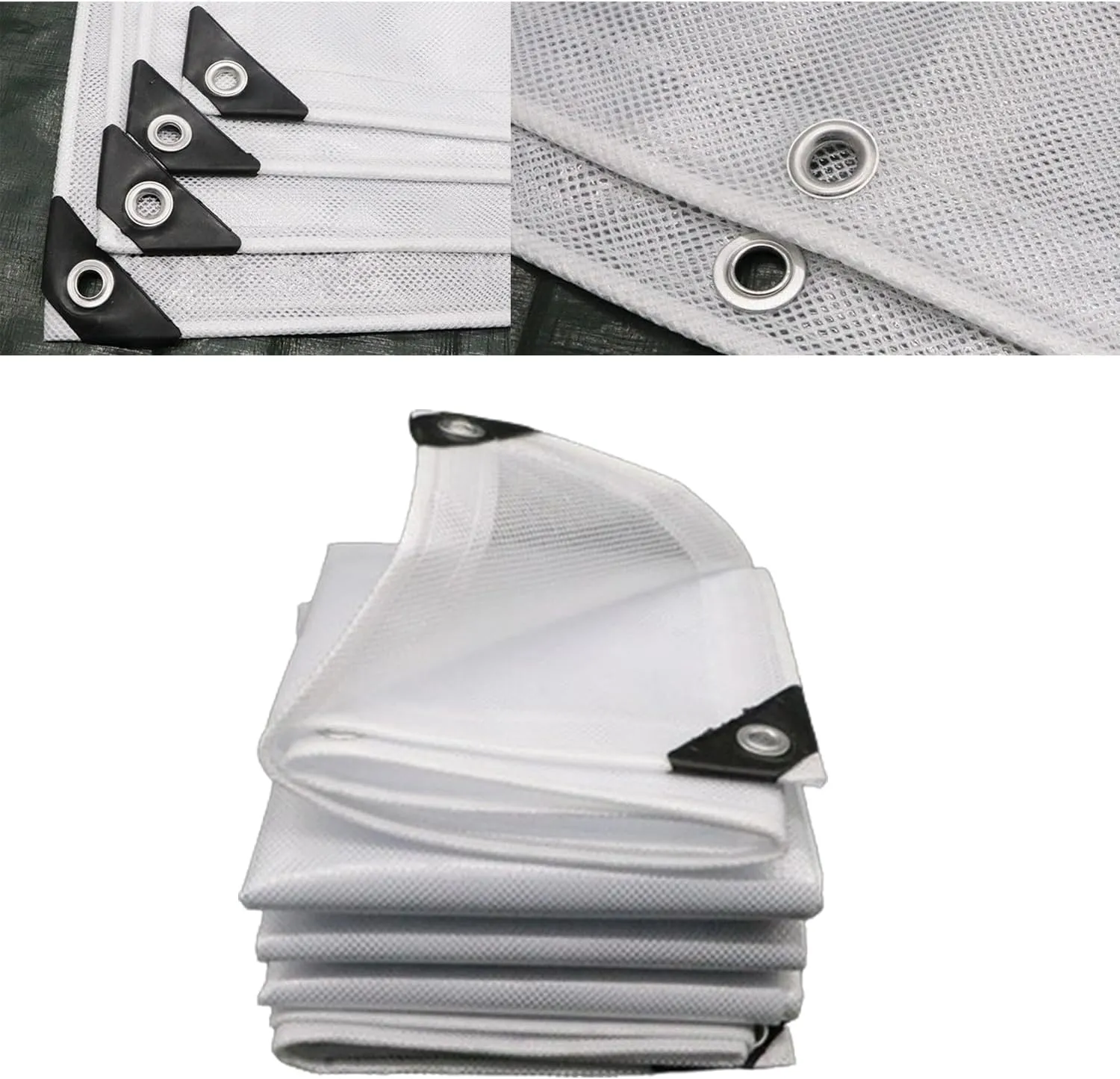 Waterproof Tarp Tent Cover Large Tarp for Under Tent Multi Purpose Protective Cover Durable Waterproof Weather Proof Rip and Tear Resistant 4.92ft x 6.56ft White