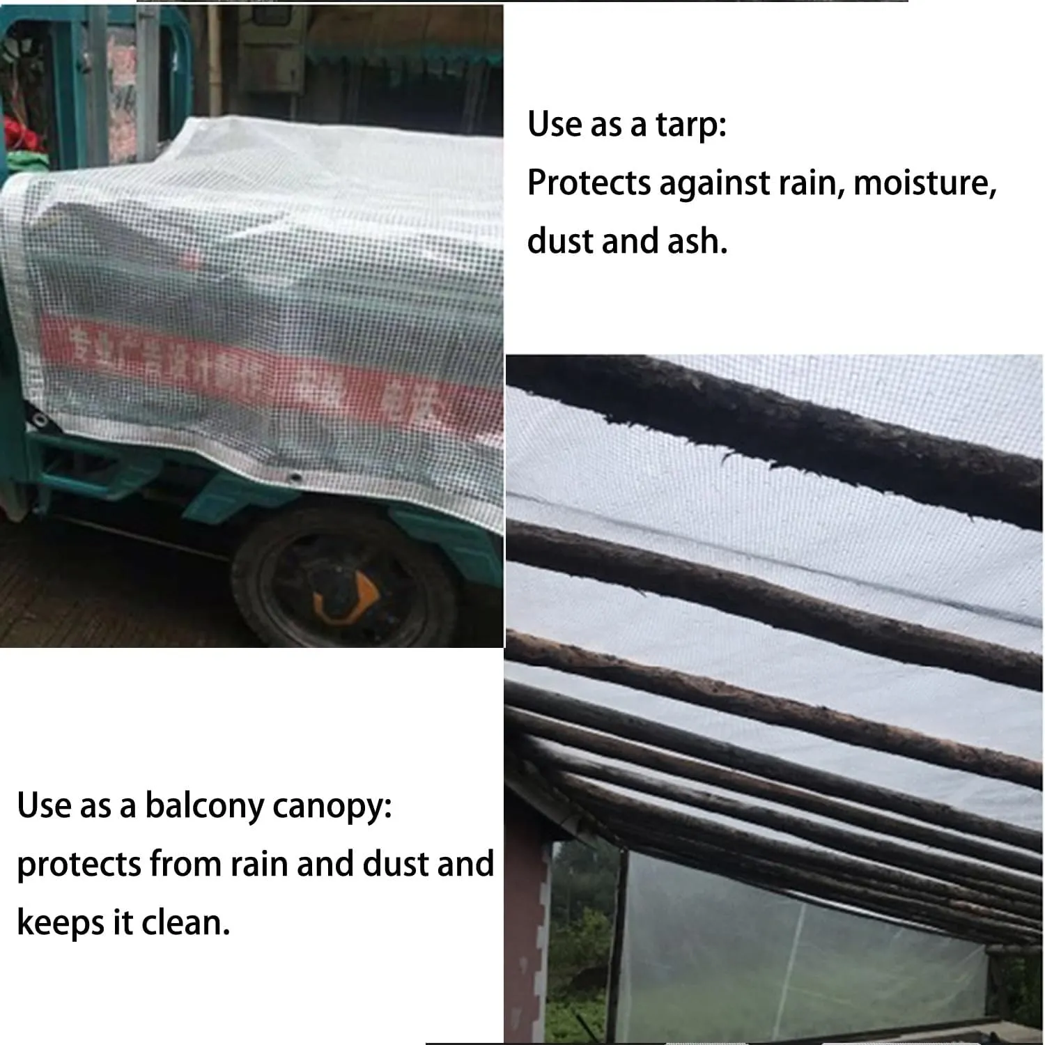 Waterproof Tarp Tent Cover Tarp for Under Tent Multi Purpose Protective Cover Durable Waterproof Weather Proof Rip and Tear Resistant 2.46ft x 3.28ft White