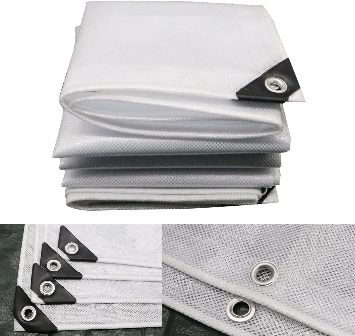 Waterproof Tarp Tent Cover Tarp for Under Tent Multi Purpose Protective Cover Durable Waterproof Weather Proof Rip and Tear Resistant 2.46ft x 3.28ft White
