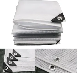 Waterproof Tarp Tent Cover Tarp for Under Tent Multi Purpose Protective Cover Durable Waterproof Weather Proof Rip and Tear Resistant 2.46ft x 3.28ft White