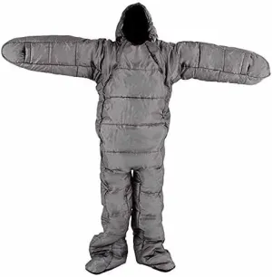 Wearable Mummy Sleeping Bag for Adults – Full Body Outdoor Camping Bag with Arms & Legs, 3-Season Warmth