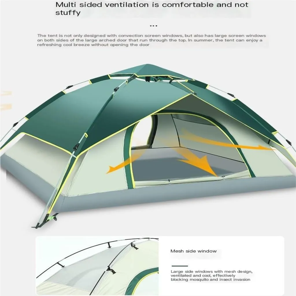 Weatherproof Tents Fully Automatic Tent Outdoor Thickened Rainproof Double-Layer Tent Camping Sunproof and Stormproof Tent Camping and Hiking Tents