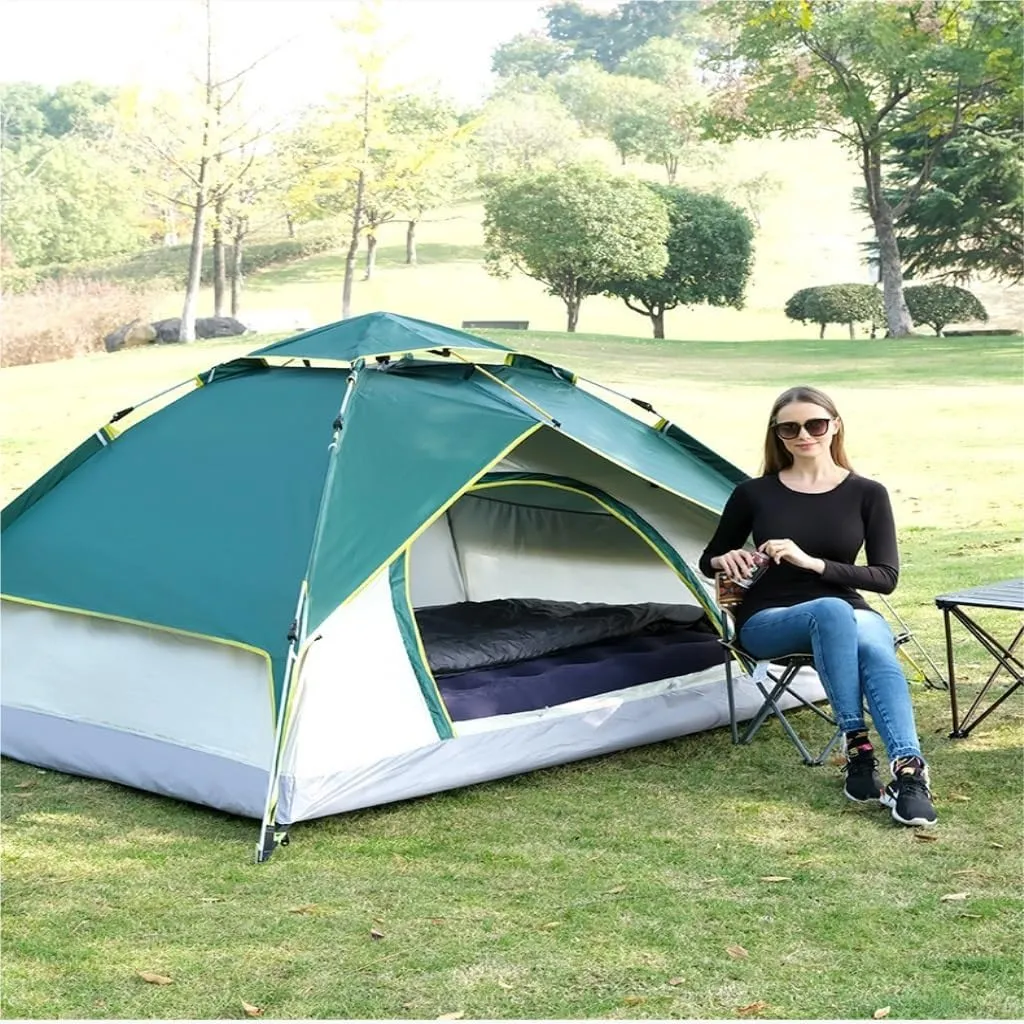 Weatherproof Tents Fully Automatic Tent Outdoor Thickened Rainproof Double-Layer Tent Camping Sunproof and Stormproof Tent Camping and Hiking Tents