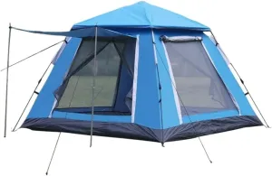Weatherproof Tents Outdoor Spring-Type Automatic Quick-Open Tent 4-5 People Double-Layer Tent Outdoor Mountain Camping Tent Camping and Hiking Tents