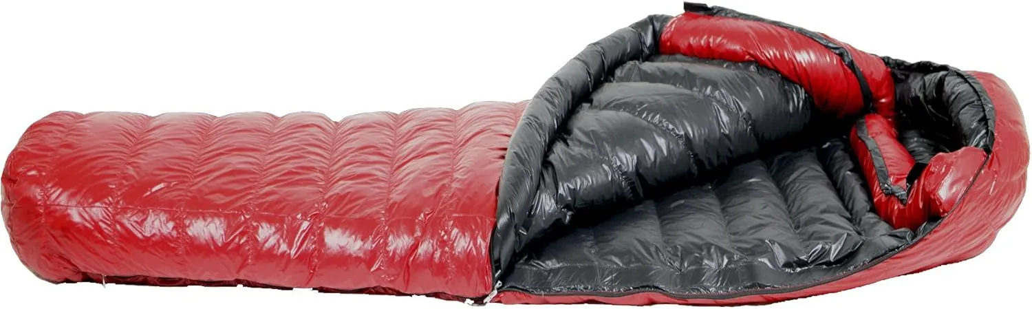 Western Mountaineering Alpinlite Sleeping Bag: 20F Down Cranberry, 6ft/Left Zip