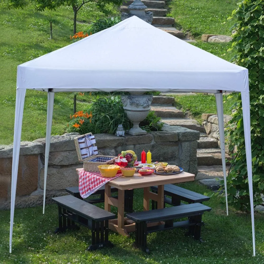 White 3 x 3m Canopy, Outdoor Party Tent, Patio Canopy Tent Gazebo Event Tent, Portable Instant Canopy Tent for Outdoor Events, Party, Wedding 10x10ft Easy Set up