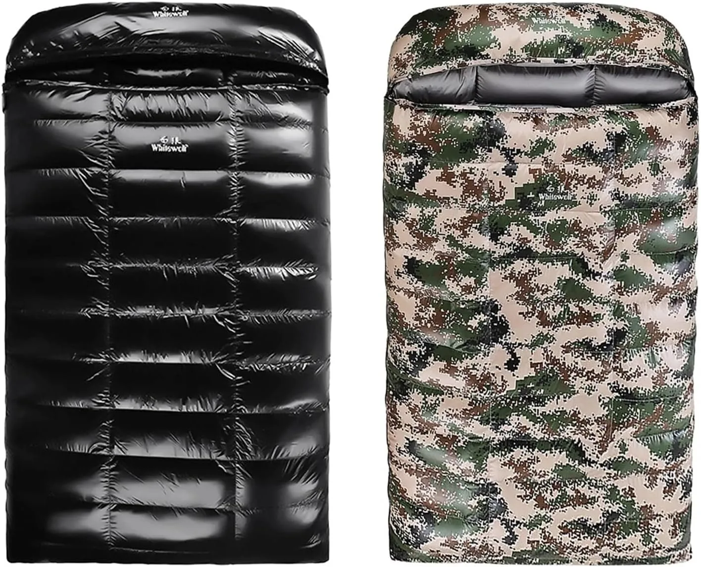 White Goose Down Double Sleeping Bag - Winter Camping & Backpacking Sleeping Pack for Hiking and Traveling
