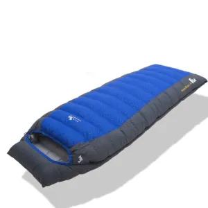 White goose down mummy ultra light winter camping sleeping bag