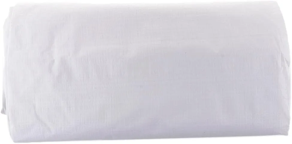 White PE Multi-Purpose Waterproof Tarp Cover for Camping, Car, Boat, and Outdoor Shelter (2x3m, 2x4m, 3x3m, 3x4m)