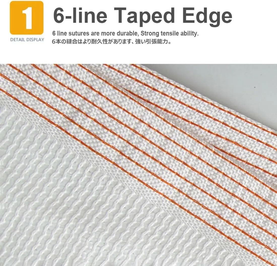White Shade Cloth with Grommets,60% Garden Shade Netting Breathable Outdoor Shade Mesh Tarp,Sun Shade Sail Sunshade Net Cover for Greenhouse 5x20ft 10x15ft 20x45ft 35x60ft 40x45ft(10x20ft)
