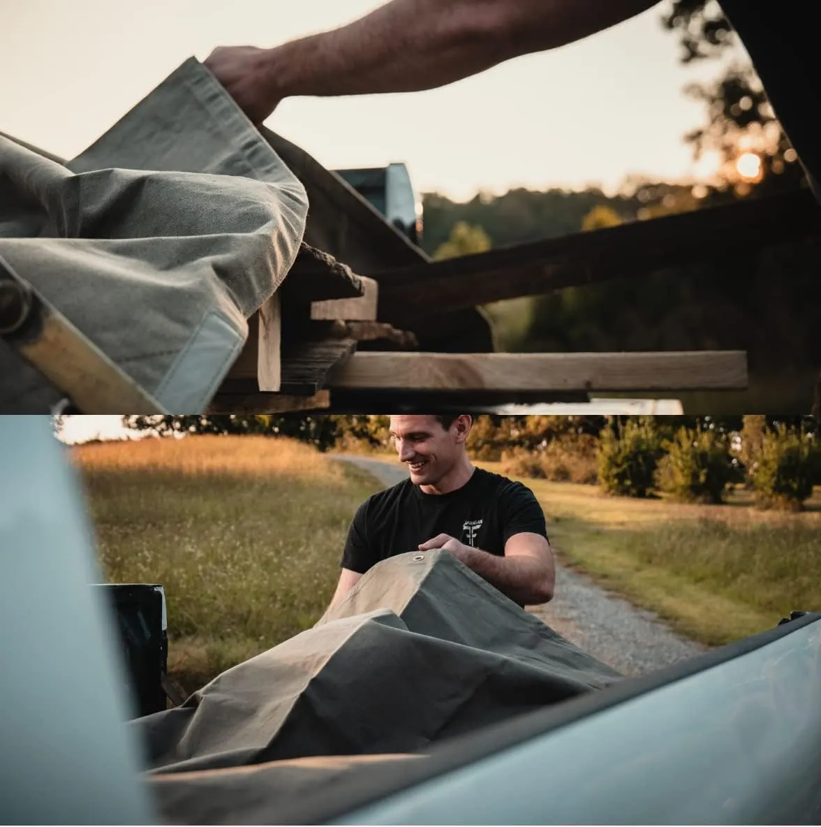 WHITEDUCK Canvas Tarp 18 oz. Heavy Duty Waterproof UV Resistant, Rustproof Grommets, Industrial & Commercial Use Cloth Tarp (Cut Size: 12'x12', Finished Size: 11'6"x116, Olive Drab)