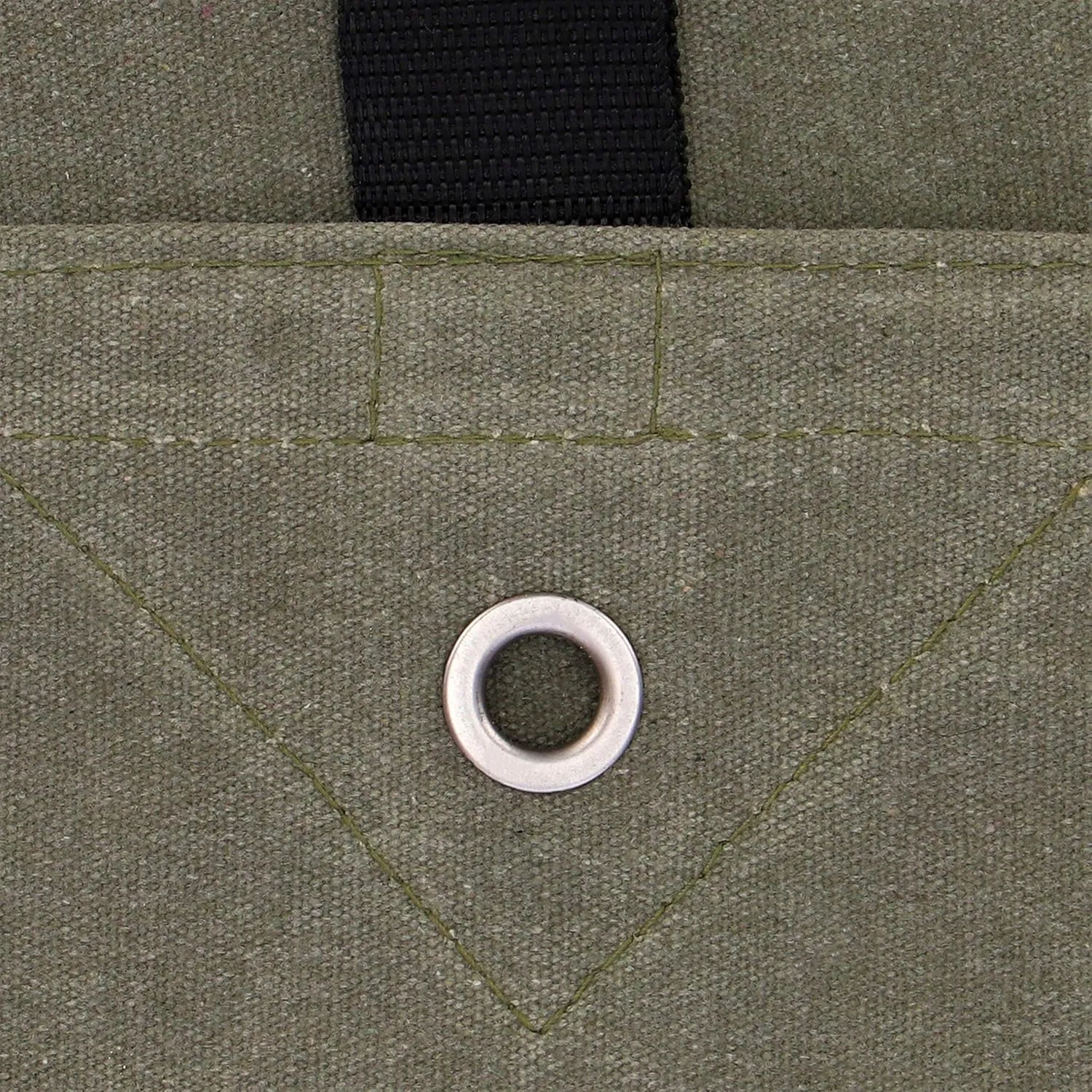 WHITEDUCK Canvas Tarp 18 oz. Heavy Duty Waterproof UV Resistant, Rustproof Grommets, Industrial & Commercial Use Cloth Tarp (Cut Size: 16'x20', Finished Size: 156x196, Olive Drab)