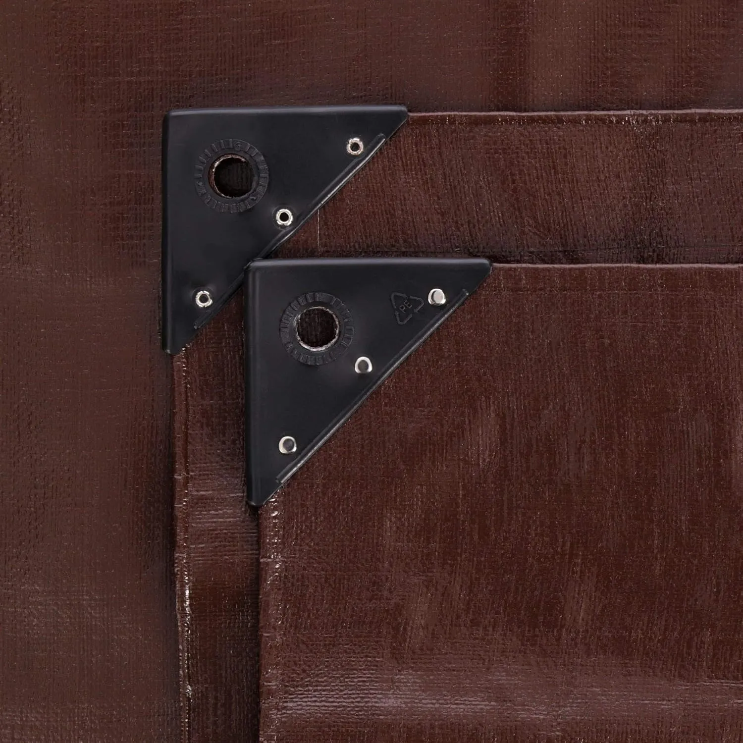WHITEDUCK Super Heavy Duty Poly Tarp Cover 16 Mil & 10 Mil with Grommets and Reinforced Edges (Brown, White & Silver Black) (Brown- 16 Mil, 12' x 25')