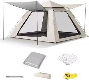 WHYATT Camping Tents, Tent Waterproof, Outdoor Folding Portable Camping Tents, Backpacking Tent Family Hiking, Easy Installation
