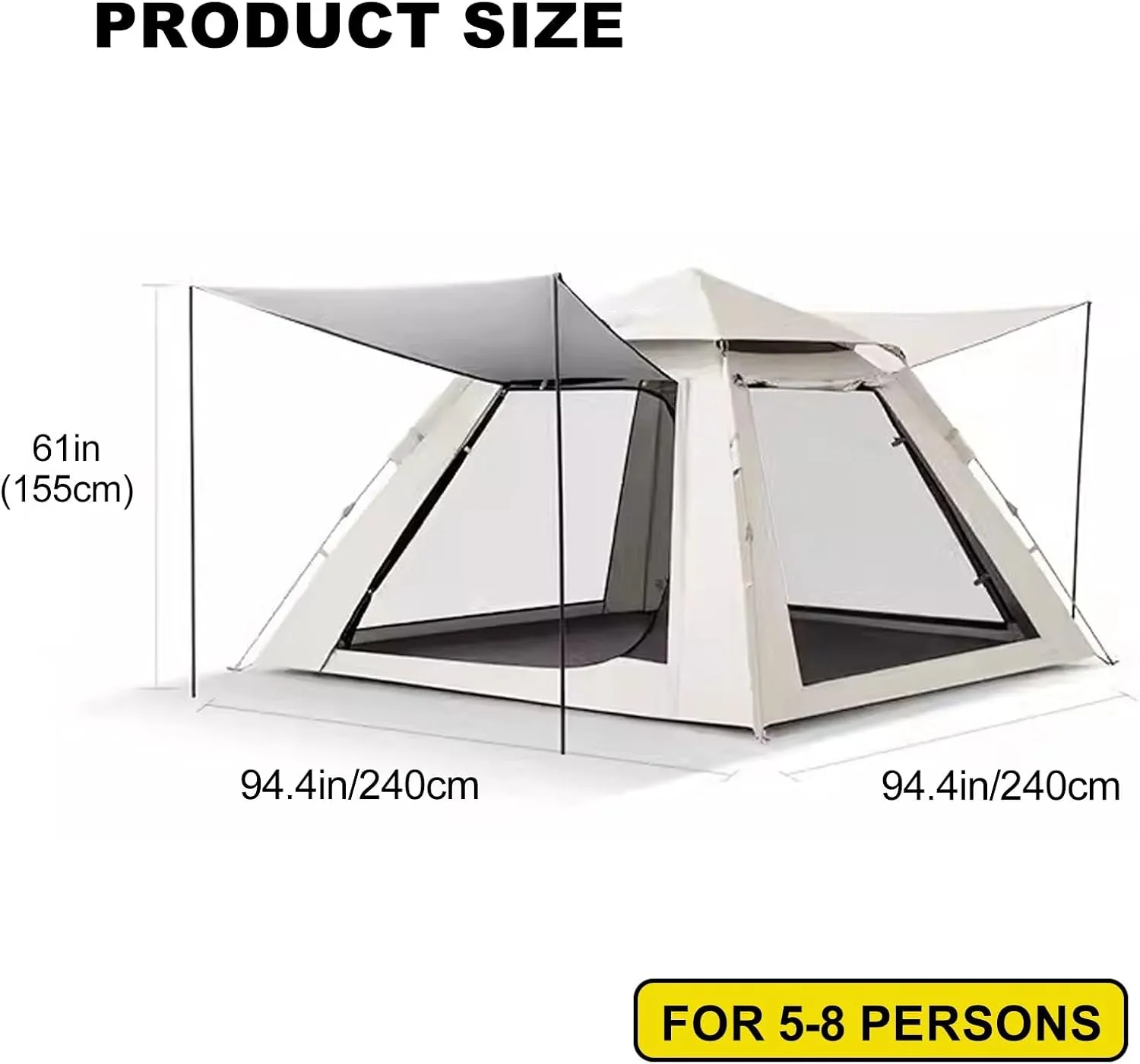 WHYATT Camping Tents, Tent Waterproof, Outdoor Folding Portable Camping Tents, Backpacking Tent Family Hiking, Easy Installation