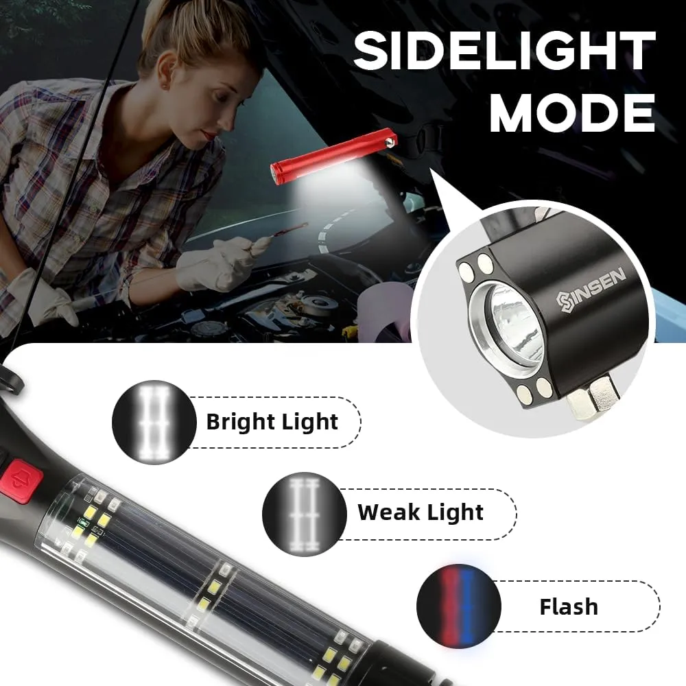 Window Breaker Seatbelt Cutter for Car, Emergency Escape Tool with Compass, Multi Tactical Safety Hammer Rescue Kit