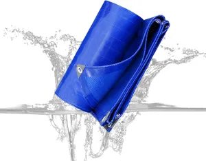 Windproof Tarpaulin Waterproof 39.4x65.6ft, Waterproof Tarpaulin with Grommet, PVC Tarps Heavy Duty Waterproof, for Emergency Rain Shelter Camping Tarpaulin