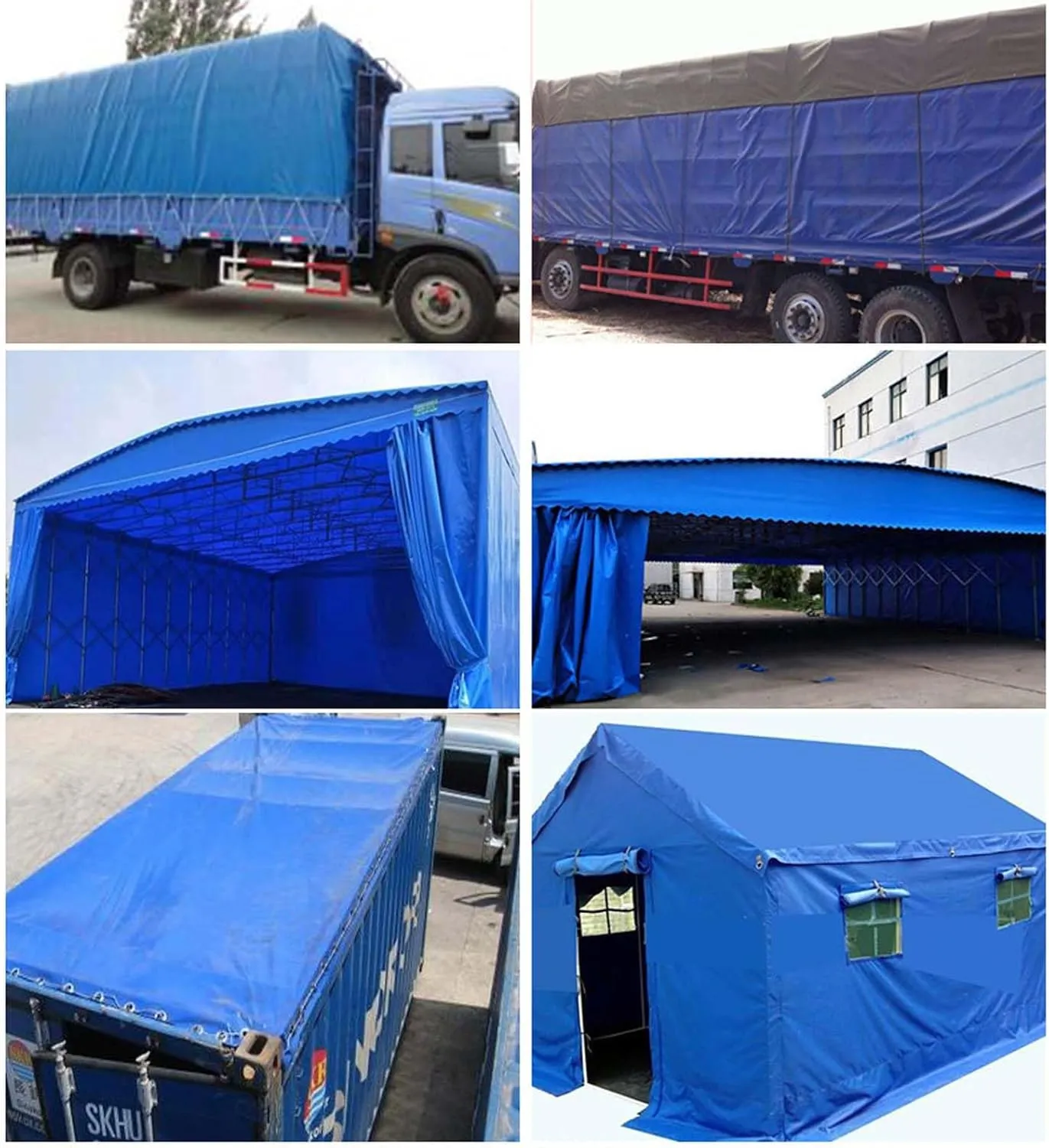 Windproof Tarpaulin Waterproof 39.4x65.6ft, Waterproof Tarpaulin with Grommet, PVC Tarps Heavy Duty Waterproof, for Emergency Rain Shelter Camping Tarpaulin