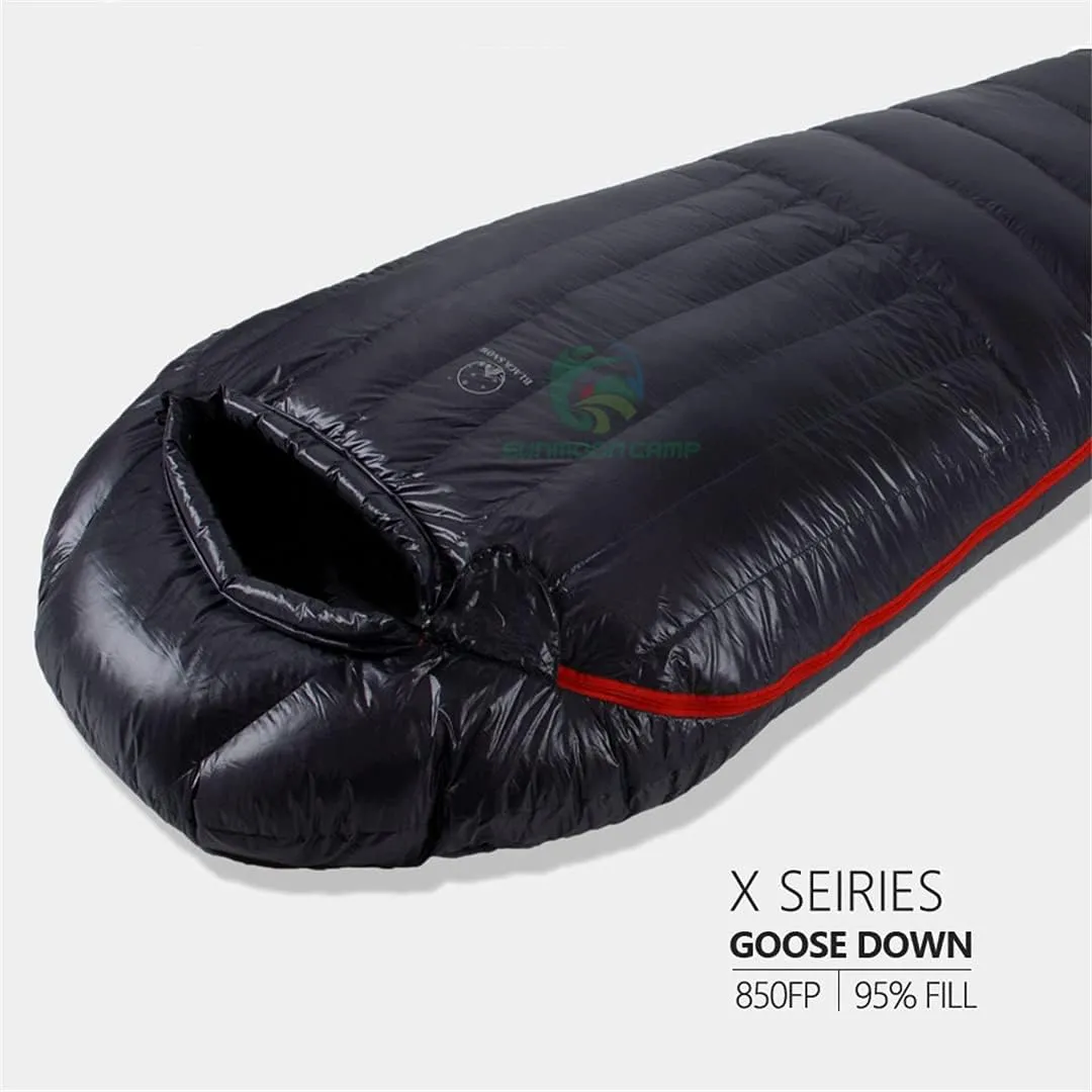 Winter Warm Insulated Adult Mummy 95% White Goose Down Sleeping Bag with Compression Sack Backpacking Camping Hiking