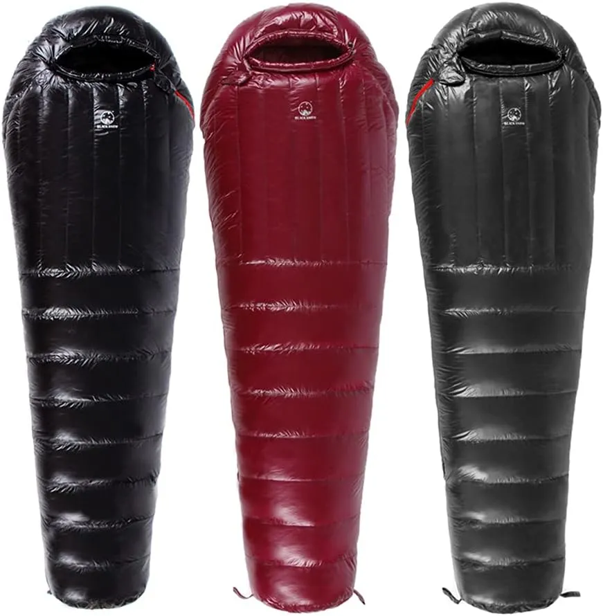 Winter Warm Insulated Adult Mummy 95% White Goose Down Sleeping Bag with Compression Sack Backpacking Camping Hiking