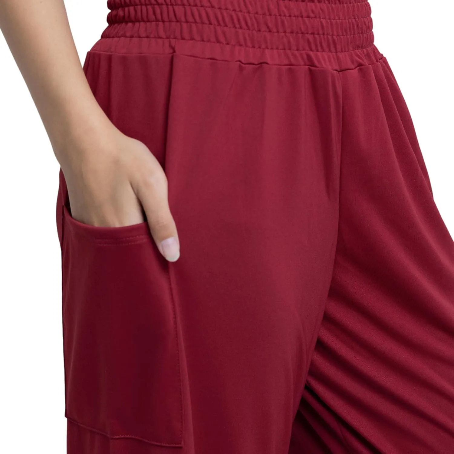 Women's Harem Pants High Waist Hippie Boho Yoga Palazzo Casual with Pockets
