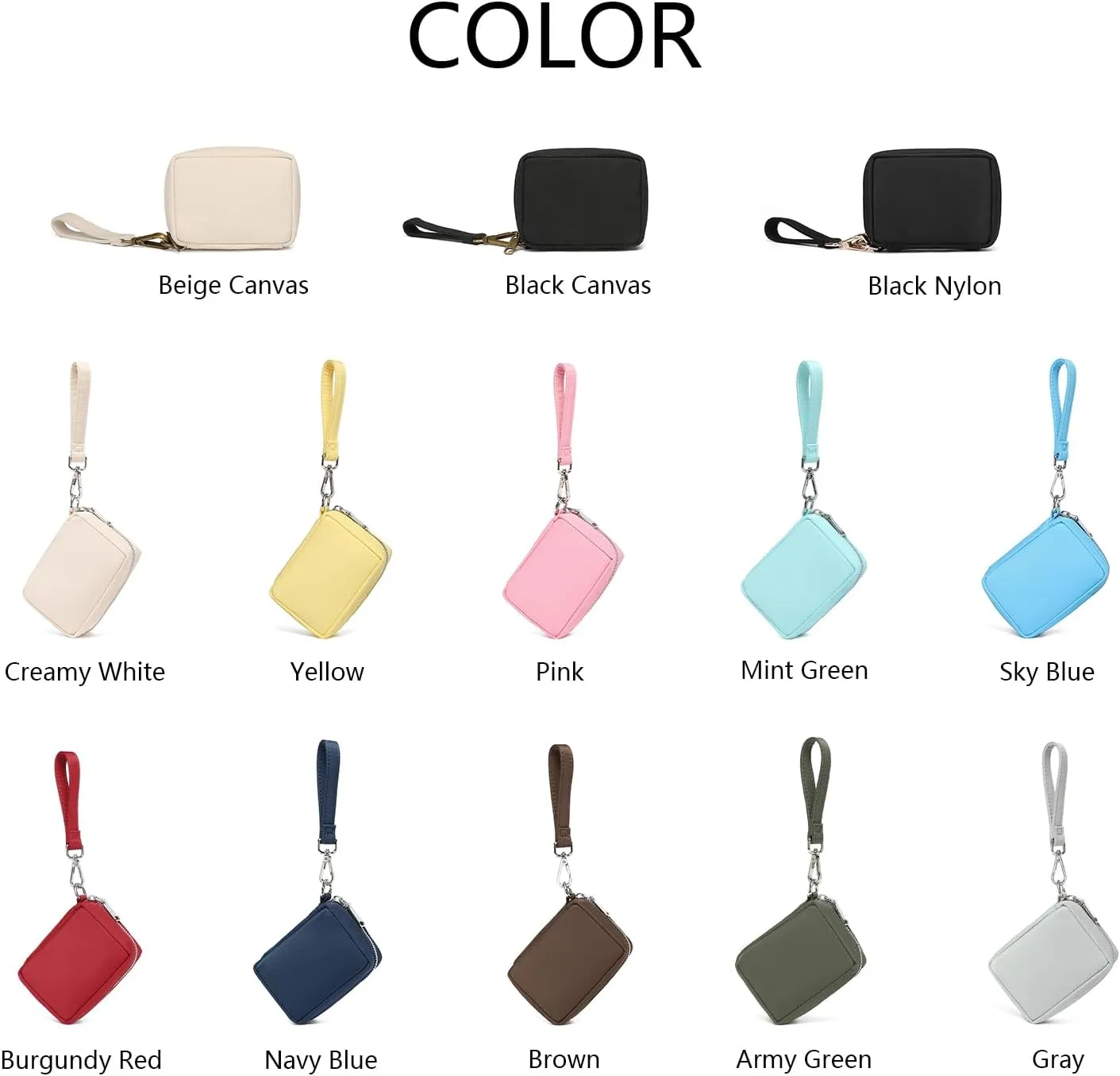 Womens Makeup Bag Wristband Bag Nylon Pouch Lightweight Ideal For Travel And Everyday Use (Nylon/Navy Blue)