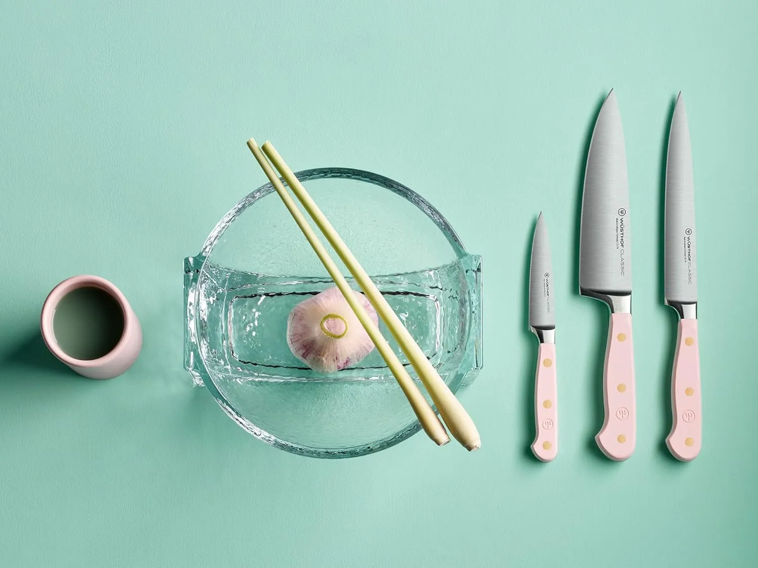 WÜSTHOF Classic Pink Himalayan Salt 8 Piece Knife Block Set