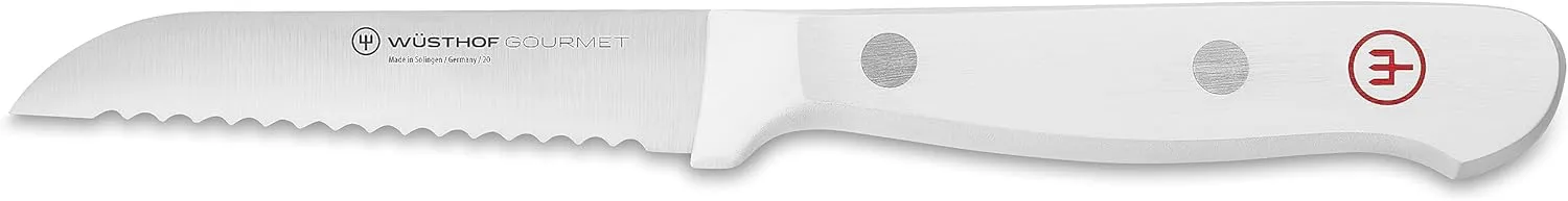 WÜSTHOF Gourmet White 3" Serrated Paring Knife