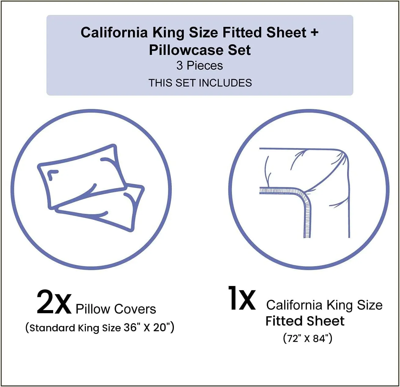 XISUNYA Decorative Bedding Sheet Set Cal-King Size, Victorian Deep Pockets Fitted Sheet & 2 Pillow Sham Set, Women Fashion Handbag Print Microfiber 3pc Bed Sheets Set, for Mattress (Deep: 5"-15")