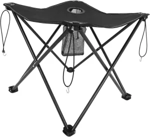 YARNOW Folding Camping Tables Cup Holders Oxford Fabric Portable Snack Table Suitable for Tailgating