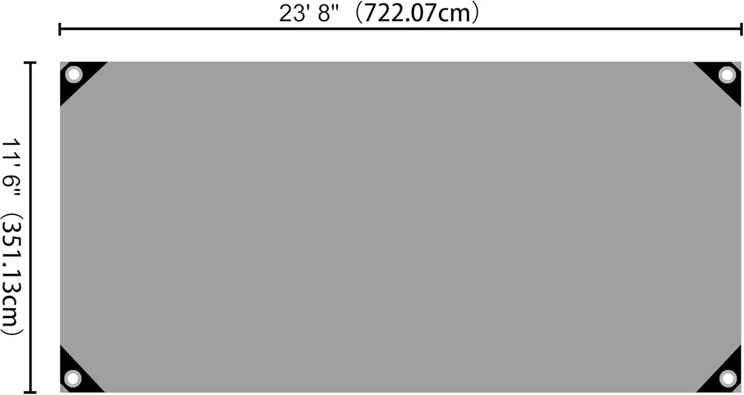 Yescom 12x24 Ft 14 Mil Heavy Duty Reinforced Poly Tarp Reversible Waterproof Tarpaulin Ground Sheet Cover Reversible Silver Black Tarps