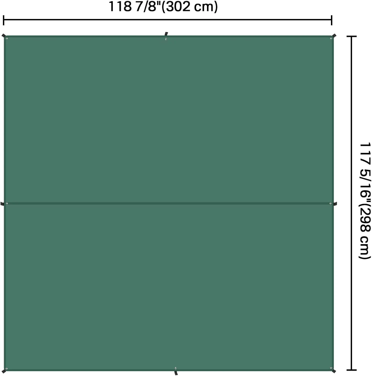Yescom Hammock Rain Fly Waterproof Tent Tarp, 210D Oxford, UV Protection and PU3000mm Lightweight Shelter Canopy Including Accessories for Camping, Backpacking and Outdoor Adventure (Green-10x10FT)