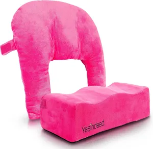 YESINDEED Brazilian Butt Lift Pillow   Back Support – Dr. Approved BBL Foam Pillow Set with Carry Bag, Comfortable & Firm Recovery Cushion for Post Surgery Sitting Relief, Lightweight & Portable, Pink