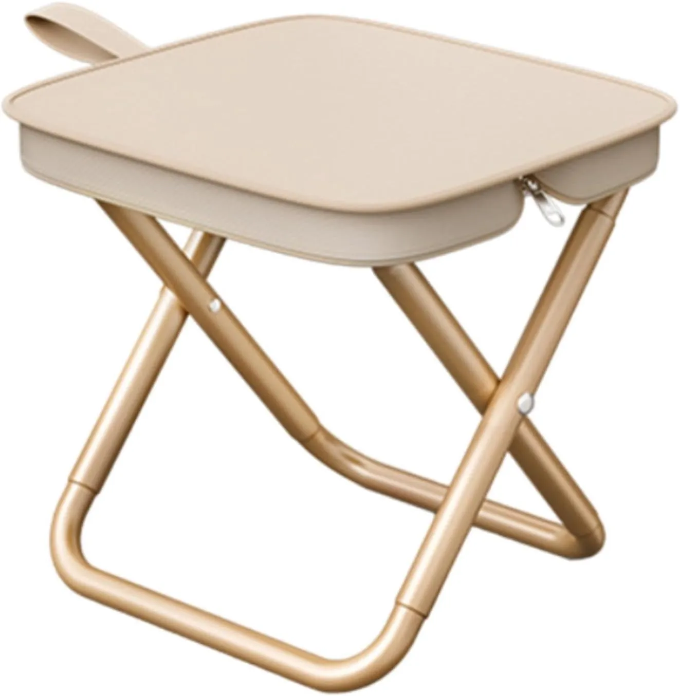 Yiju Compact Portable Chair for Travel Concerts and Gardening, Khaki 28.5x24x23cm