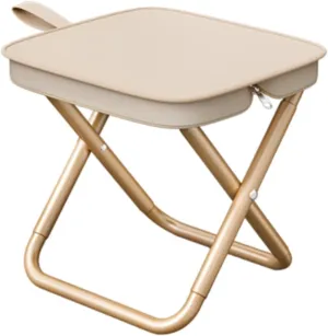 Yiju Compact Portable Chair for Travel Concerts and Gardening, Khaki 28.5x24x23cm