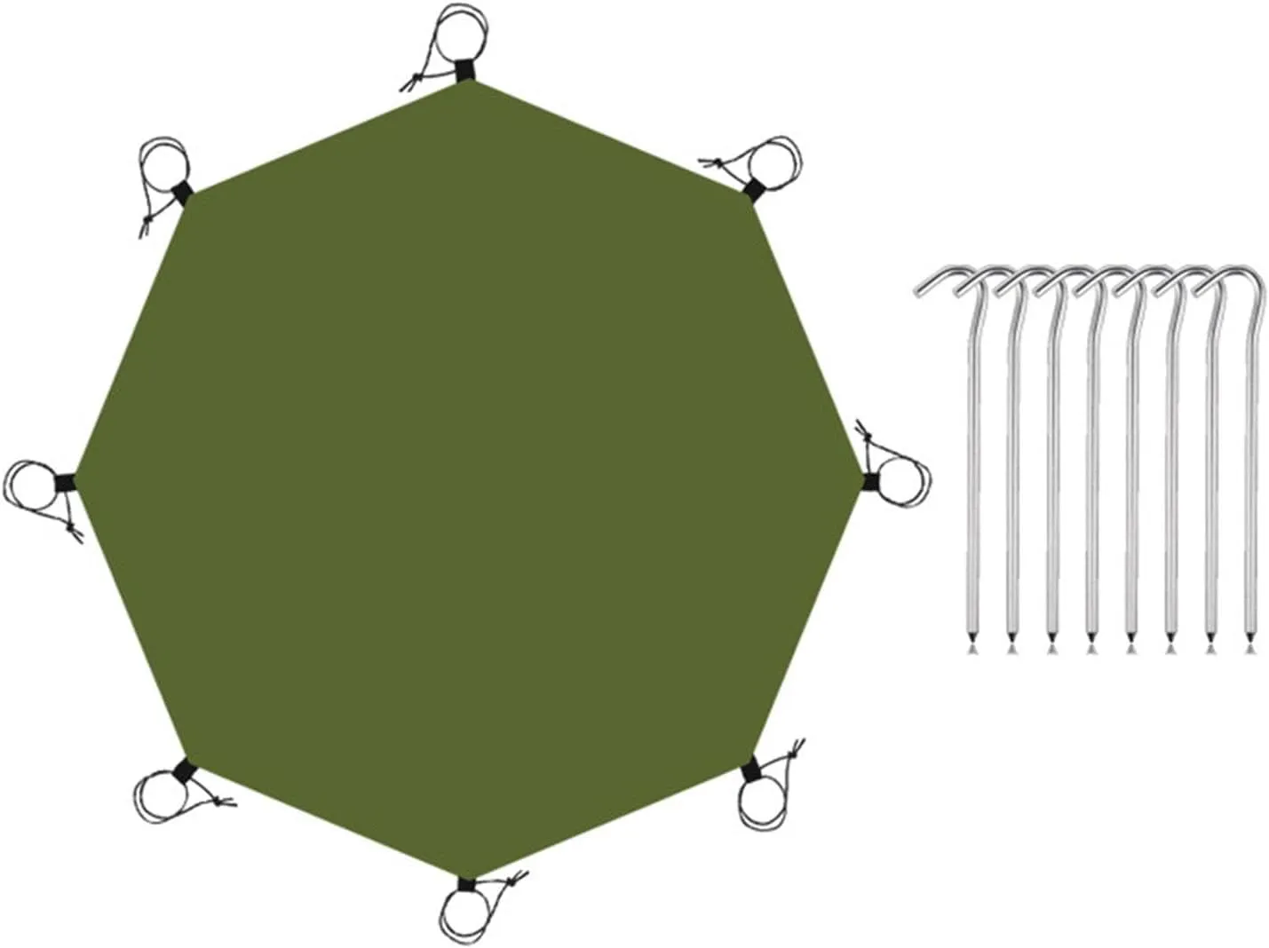 Yiju Octagonal Tent Ground Sheet for Camping and Backpacking