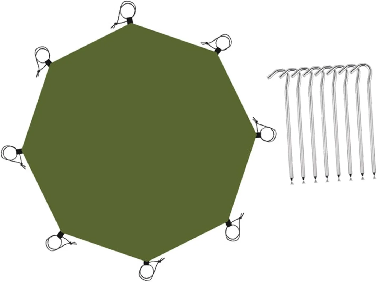 Yiju Octagonal Tent Ground Sheet for Camping and Backpacking
