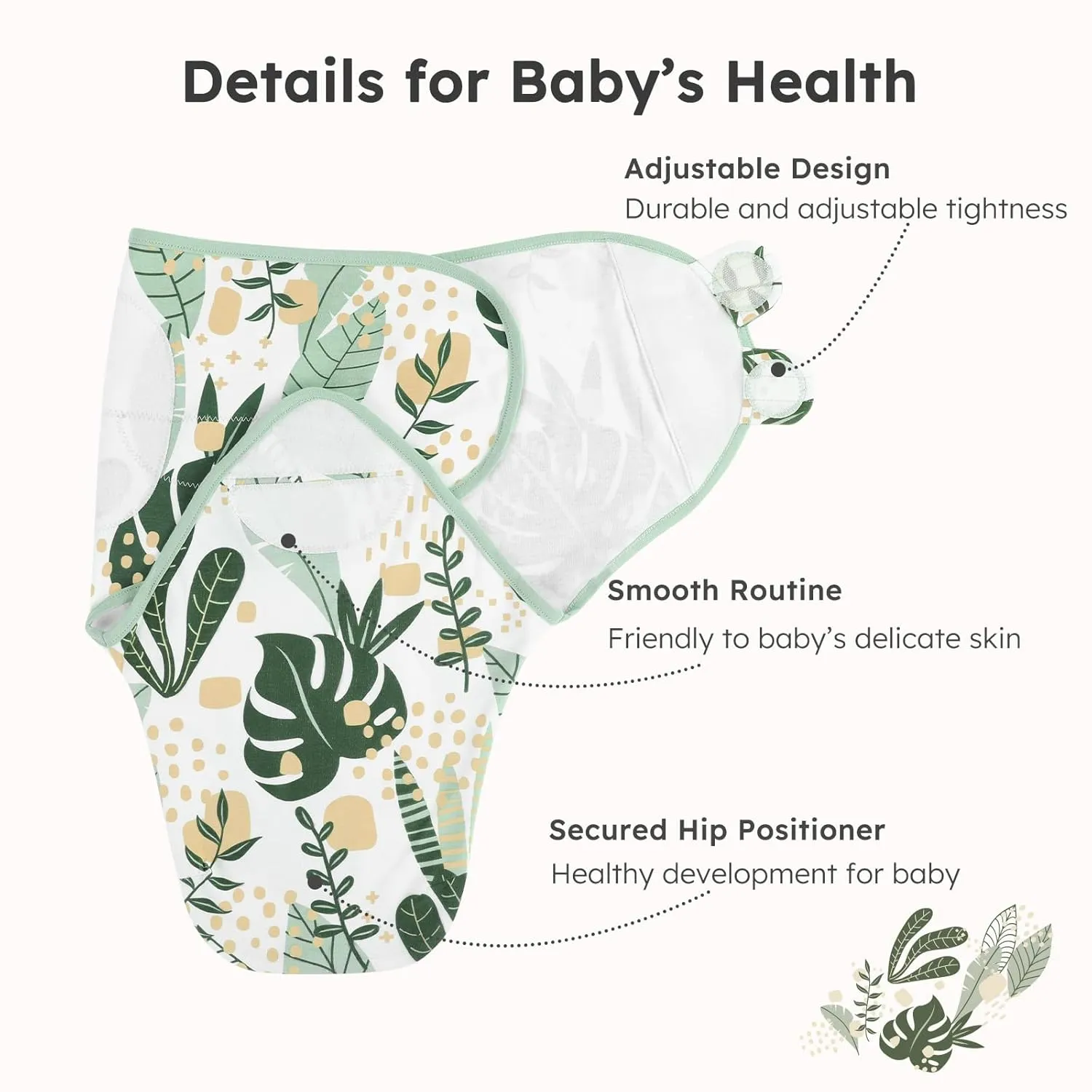 Yoofoss Baby Swaddles for Newborns 100% Organic Cotton, Adjustable Swaddle Sleep Sack 0-3 Months Newborn Swaddle Sack, Breathable Soft(Small)