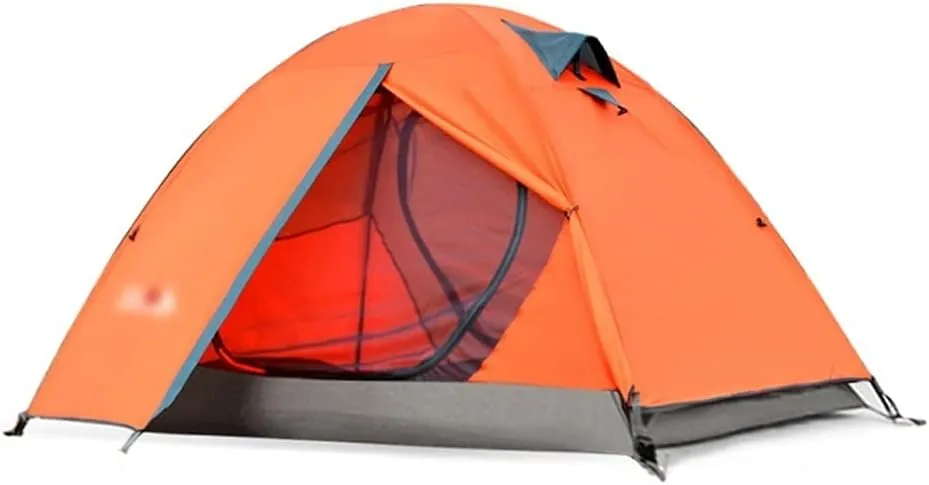 YYDS Tents for Camping Windproof Waterproof Camping Tent Ultralight Folding Beach Tent Double Layer Awning Tent Park Outing Double Camping Tents (Color : Orange)