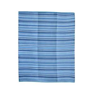Zenith Blue Stripes Foldable Waterproof Large Camping Rug - 270x360 CM