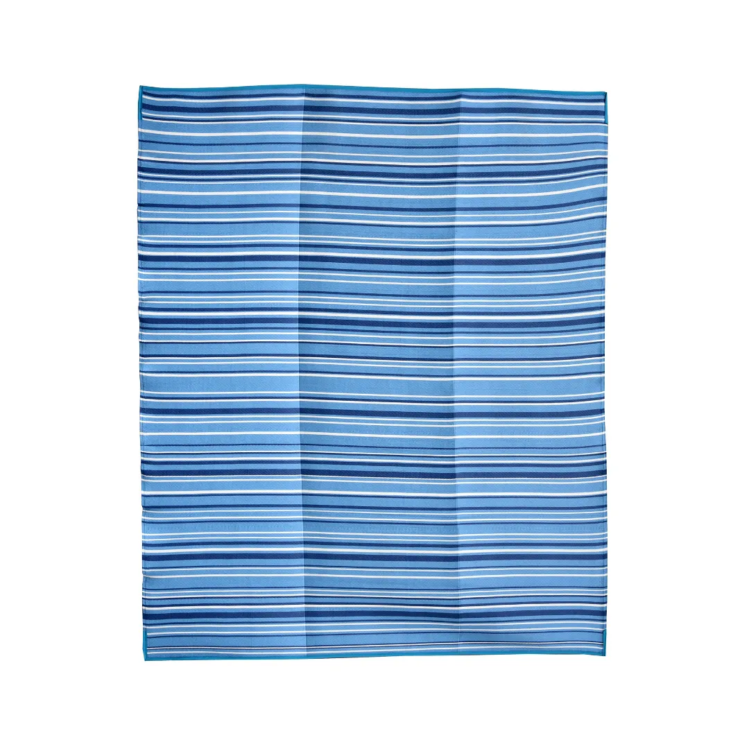 Zenith Blue Stripes Foldable Waterproof Large Camping Rug - 270x360 CM