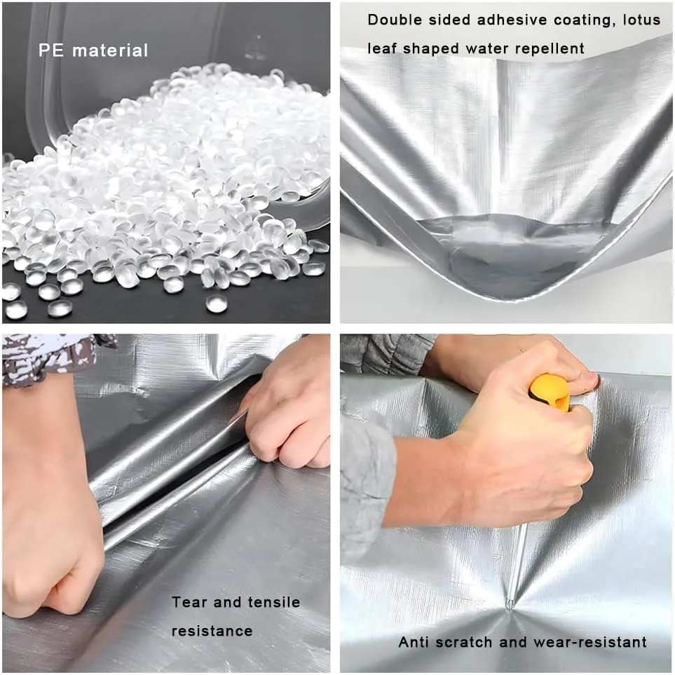Zfmnoyev Heavy Duty Waterproof Tarp, Flame Retardant Tarpaulin with Grommets, Tear Resistance, Durable Outdoor Car Canopy Tent Cover (Color : Gray, Size : 8x10m)
