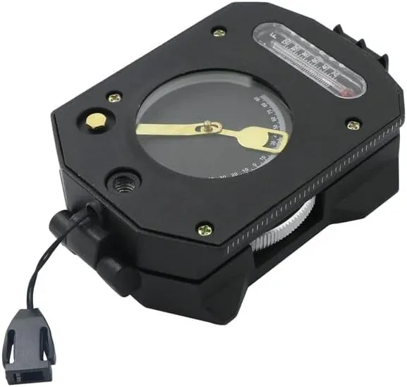 Zhong Versatile Metal Compass with Glow-in-The-Dark Outdoor Gear with Inclinometer