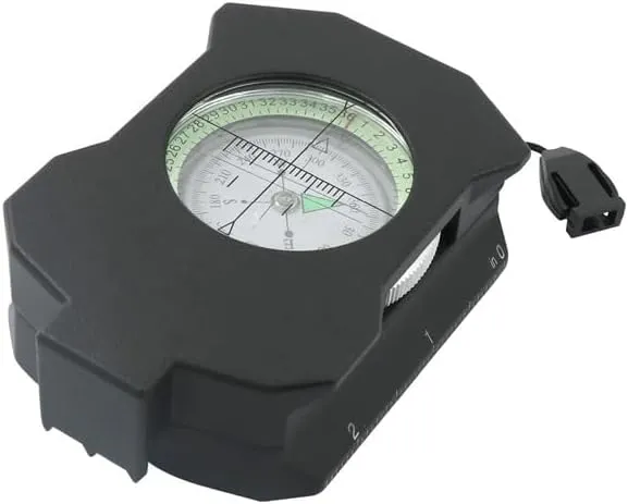 Zhong Versatile Metal Compass with Glow-in-The-Dark Outdoor Gear with Inclinometer