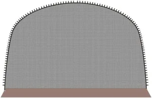 Zipper Dome Canopy Tent Outdoor Vinyl Sun Protection, Wind and rain Protection for Many People, Large Space Camping, Spherical Outdoors ([Vinyl] mesh Door Curtain, one Piece)