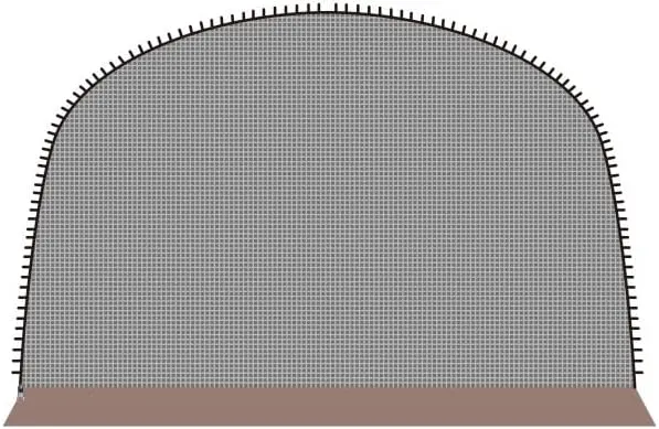 Zipper Dome Canopy Tent Outdoor Vinyl Sun Protection, Wind and rain Protection for Many People, Large Space Camping, Spherical Outdoors ([Vinyl] mesh Door Curtain, one Piece)