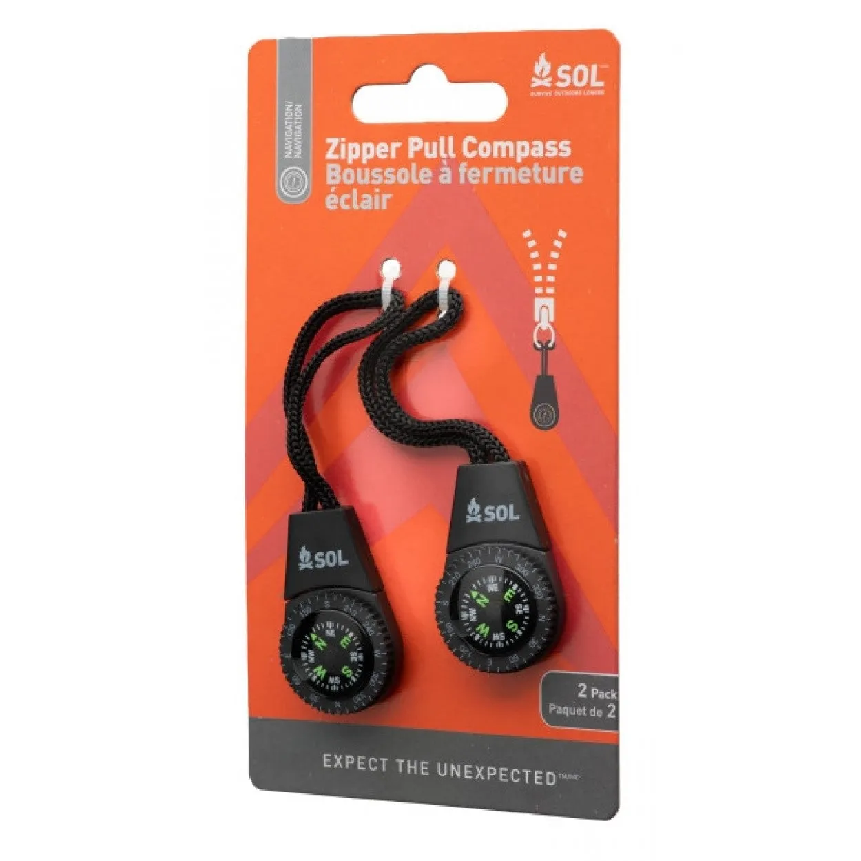 Zipper Pull Compass