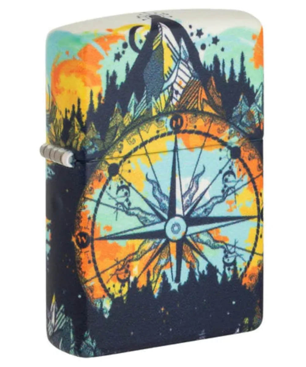 Zippo Compass Design Glow In The Dark Lighter